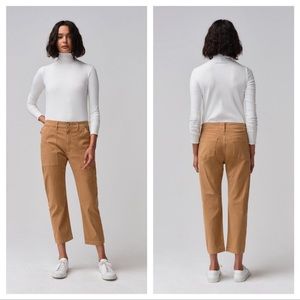 3x1 NYC Sabine Tapered Crop Chinos Pant in Chalet Khaki Size 25